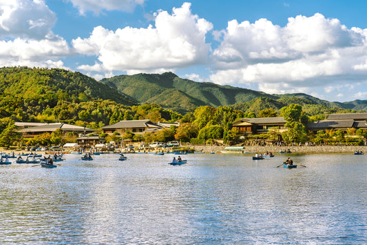 Boats on the Katsuragawa River 桂川