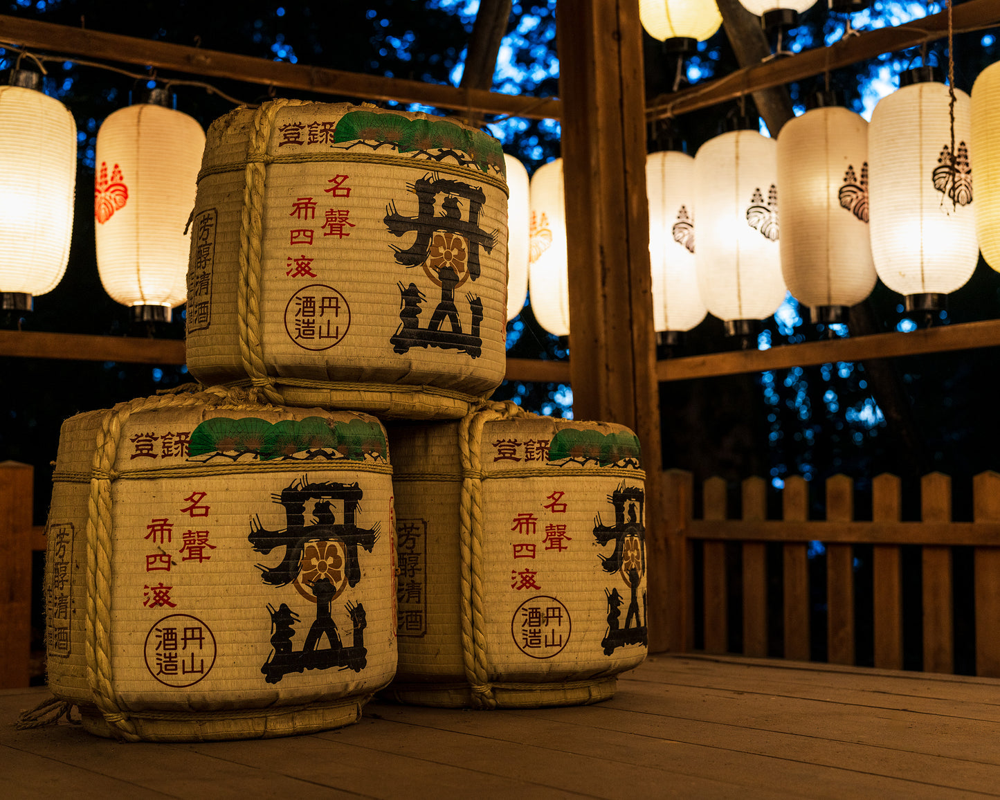 Sake Barrels for Offering 飾り樽